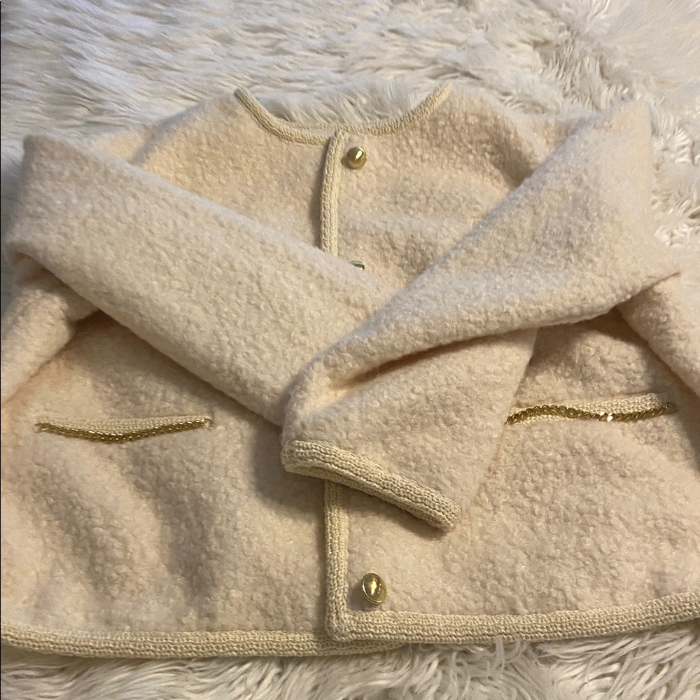 Future Collective Cozy Cream Jacket with Gold Buttons size 1X excellent cond - Picture 10 of 12